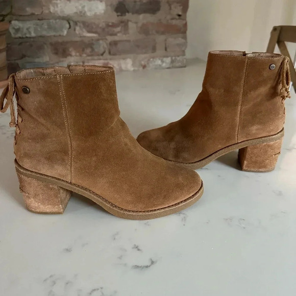 UGG Corinne Suede Boot Chestnut Size 9-SH08 - Picture 5 of 14